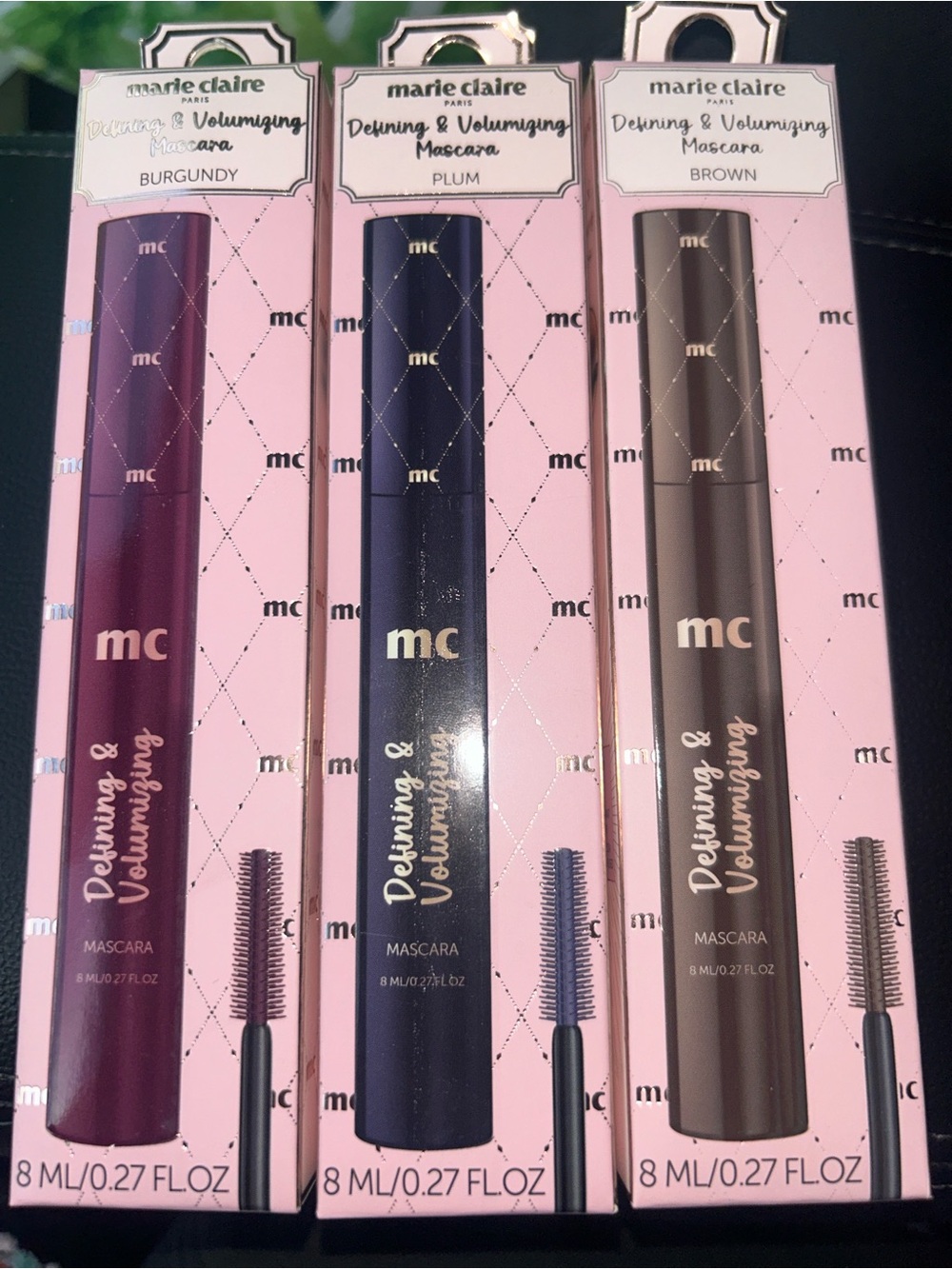 Defining & Volumizing Mascara Trio - Burgundy, Plum, Brown
